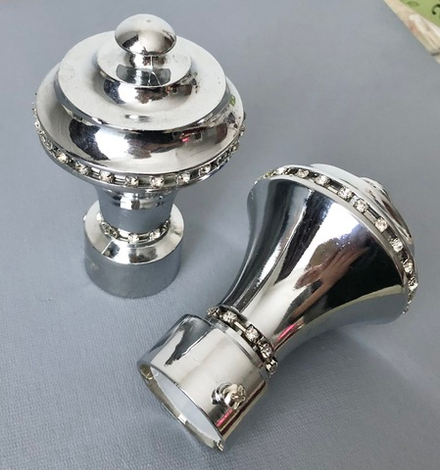 Наконечники "Кирдоса" для кованых карнизов d25 мм, цвет хром