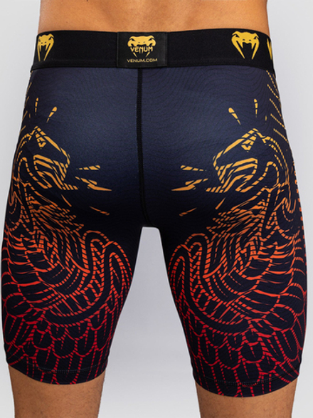 Шорты компрессионные Venum Quetzal Fury Black/Fury Red/Tangerine