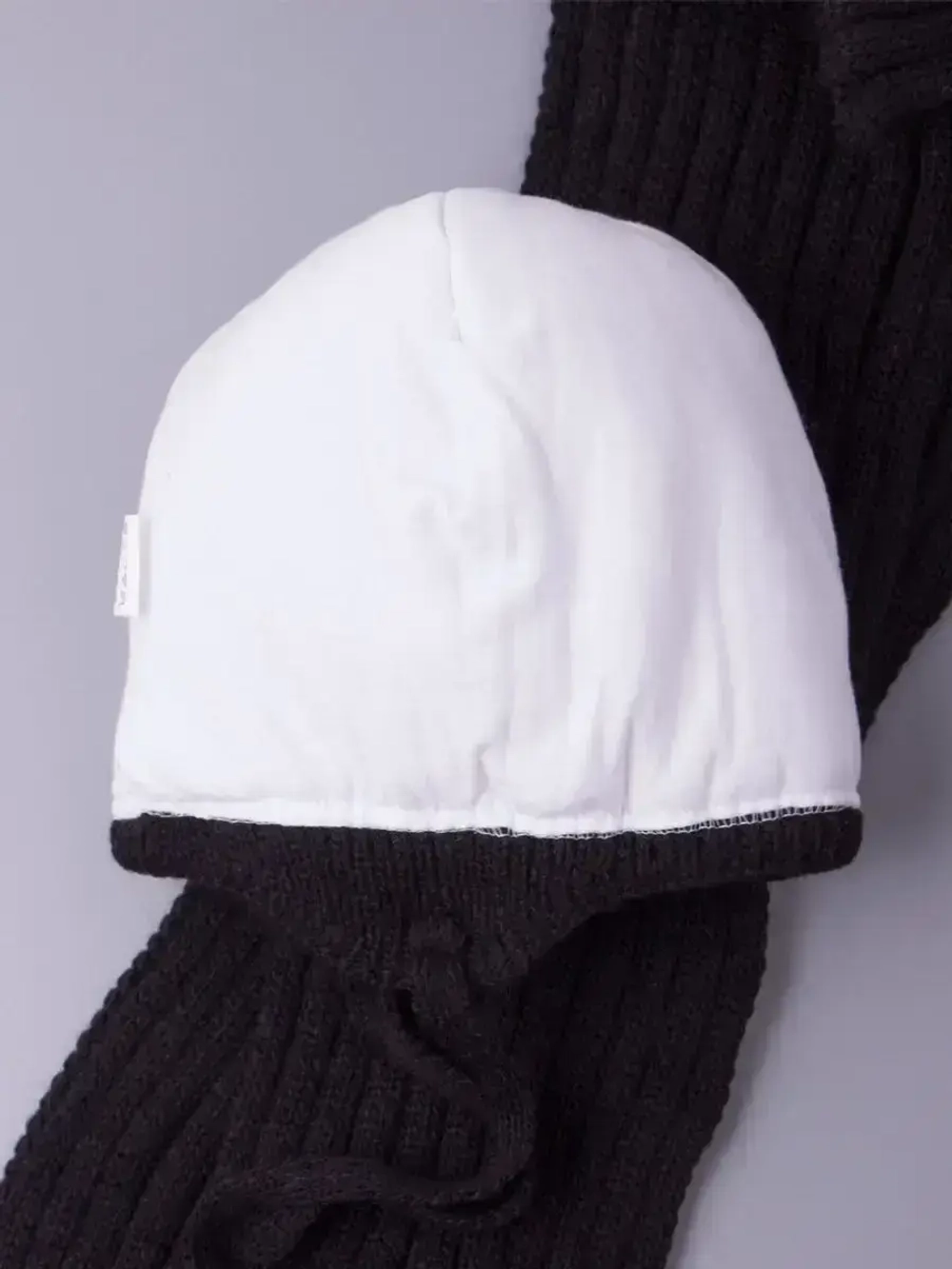 Шапка детская зимняя с помпоном и шарф