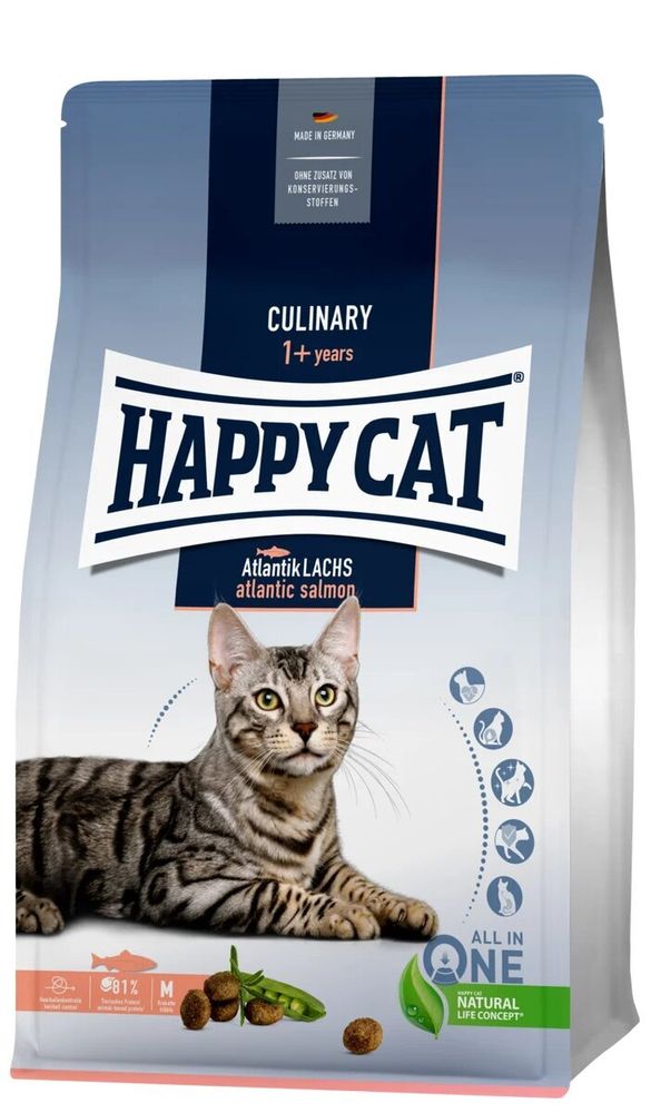Сухой корм Happy Cat Culinary Adult Атлантический лосось для активных кошек всех пород 4 кг