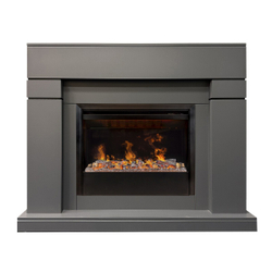 Электрокамин RealFlame Lindelse 26 GR серый, графит c очагом 3D Helios 26 SBG