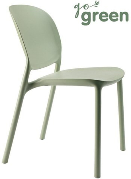 Стул пластиковый Scab Design Hug Go Green, зеленый шалфей