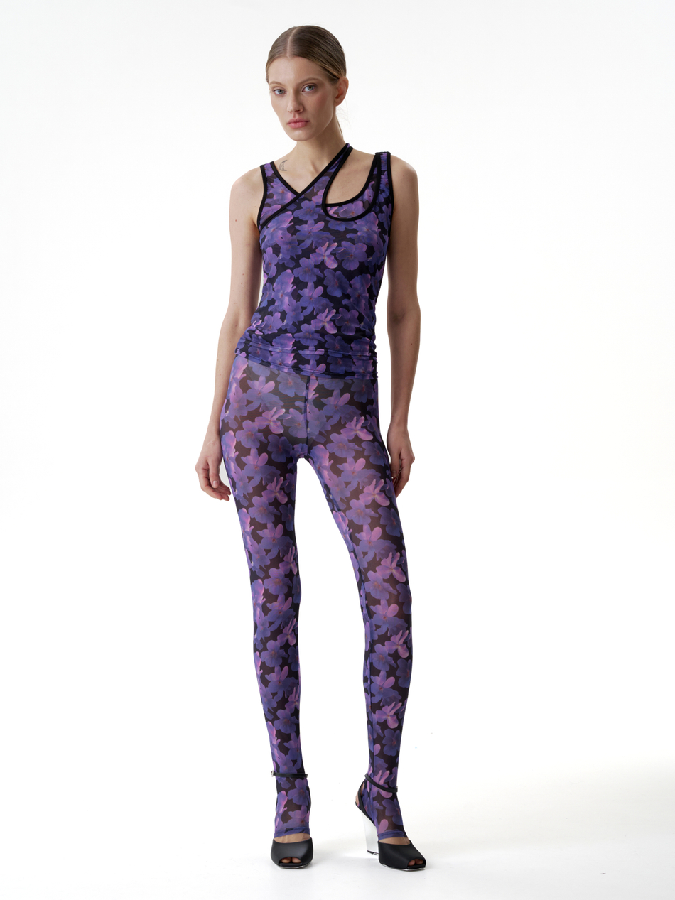 Леггинсы со штрипками из сетки "Violet"