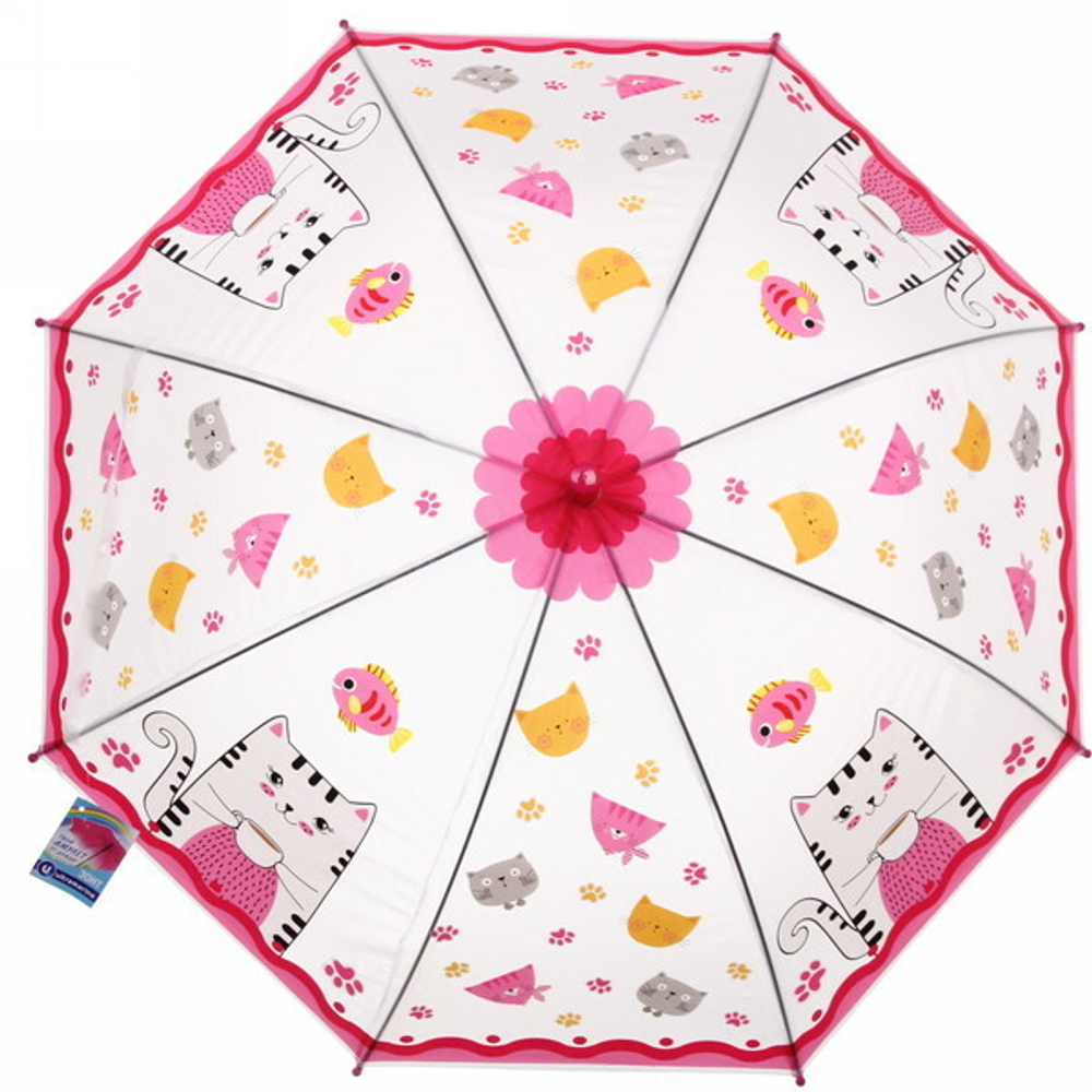 Зонт детский полуавтомат «Ultramarine- Веселые зверята», 8 спиц, d-86, в сложе. виде 65см