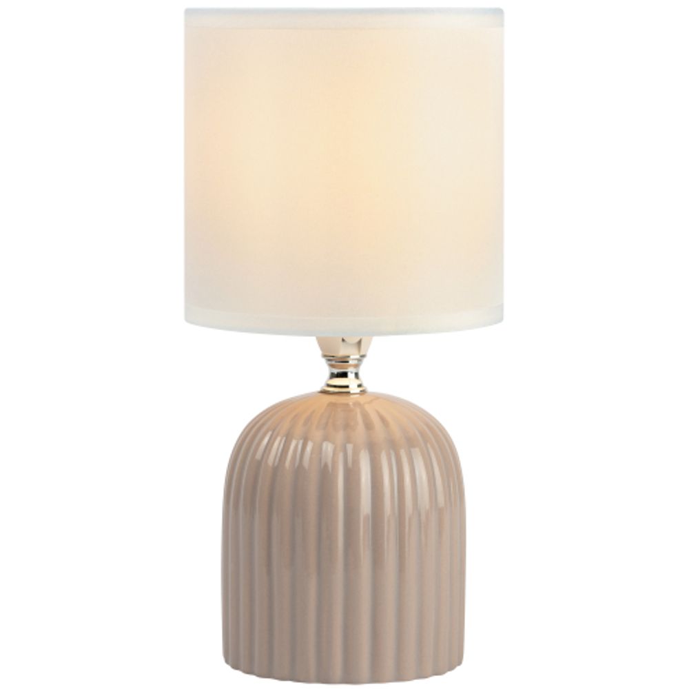 Настольная лампа Rivoli May 7548-503 1 х Е14 40 Вт керамика серая с абажуром | Настольные лампы Rivoli