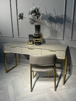 Стул обеденный Ist Casa Аманда, бежевый, золотой