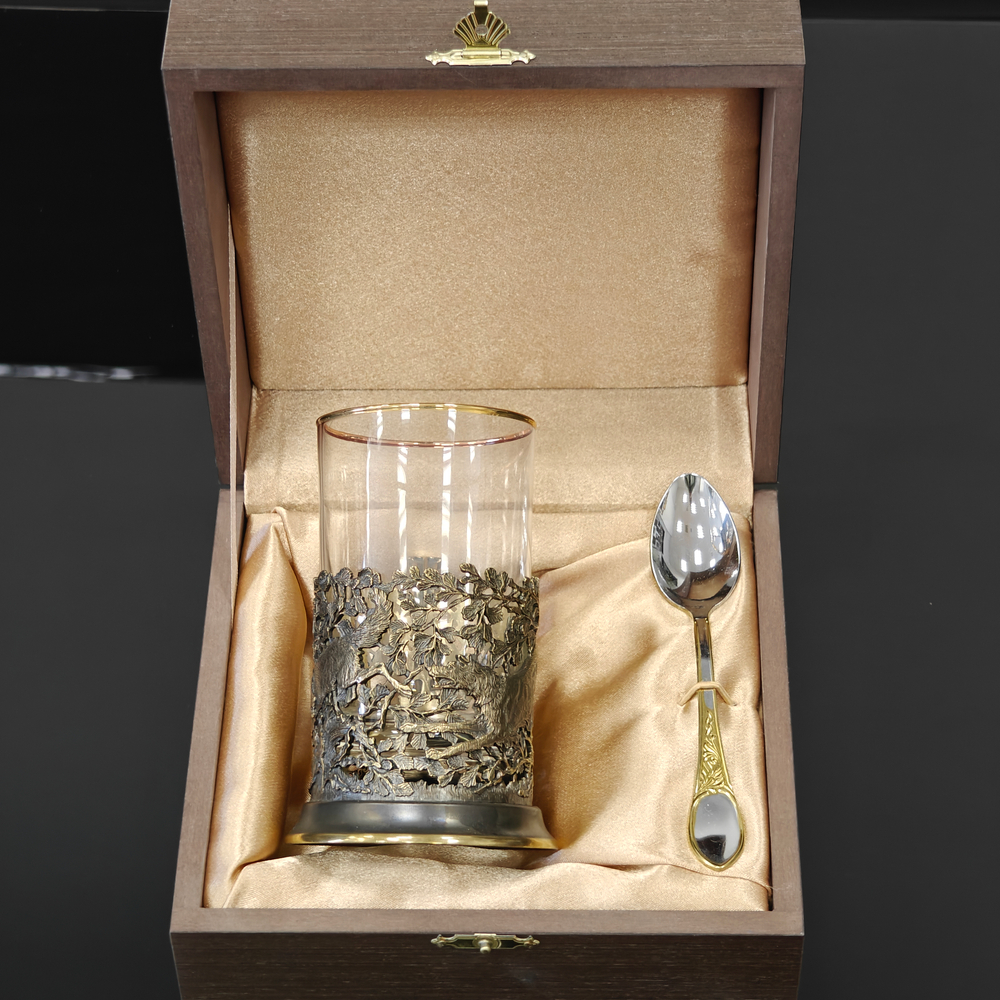 Чайный набор "Волк" с ложечкой