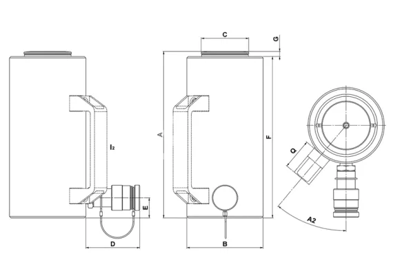 Алюминиевый гидравлический домкрат Holmatro HAC 50 S 10 с пружинным возвратом