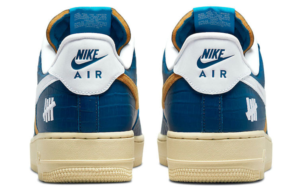 UNDEFEATED x Nike Air Force 1 Low sp "5 on it" Crocodile Pattern Lightweight Anti-Slip Low Plate Shoes