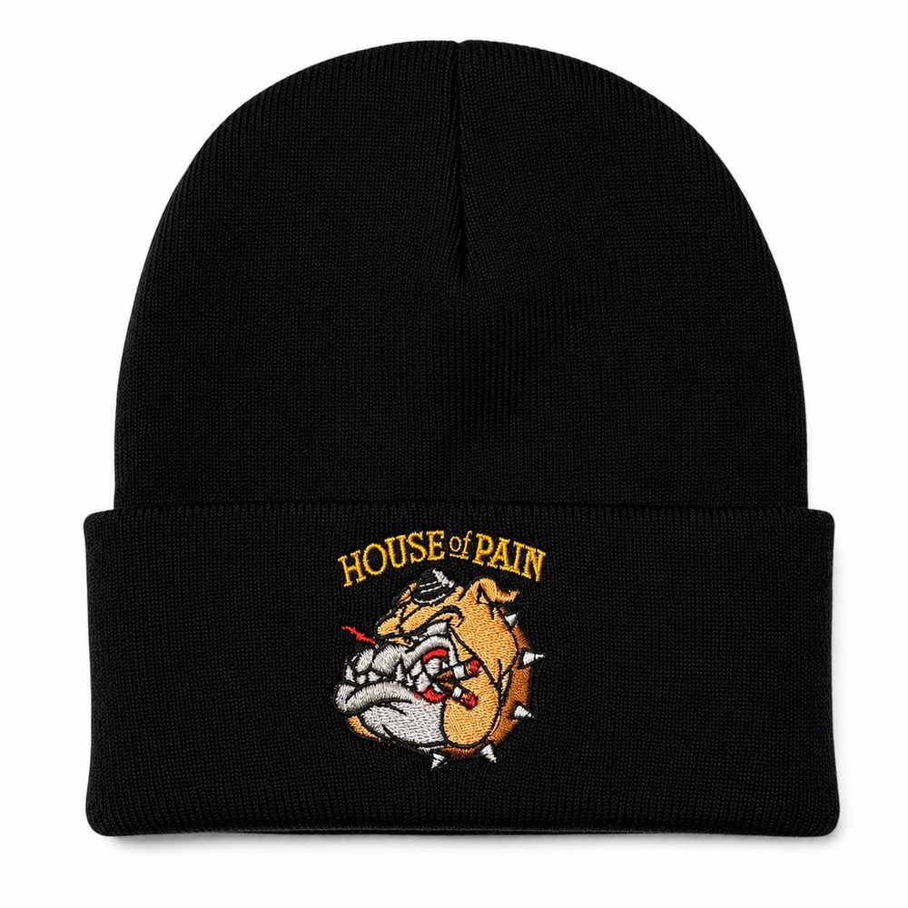 Шапка-Бини с подворотом House of Pain "Mad Dog"(black)