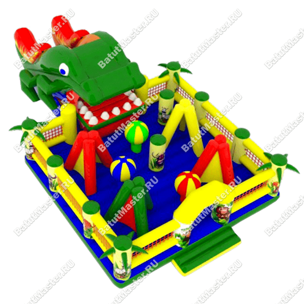 Надувной батут "Лагерь в джунглях"
