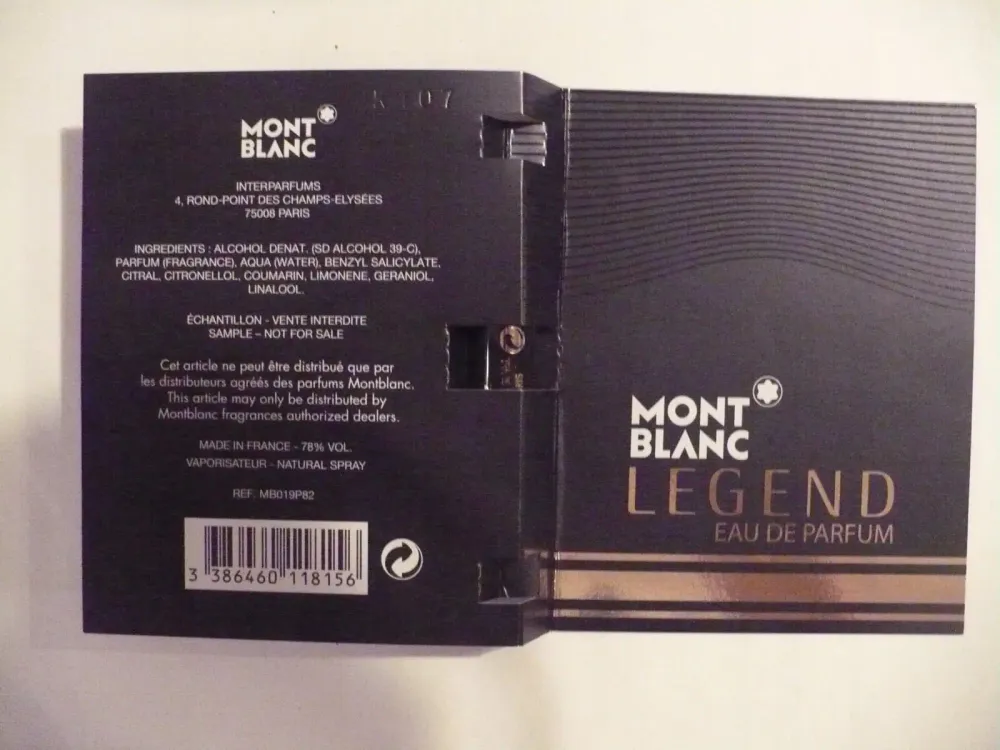 Унисекс парфюм Montblanc Legend Eau De Parfum 1.2 мл