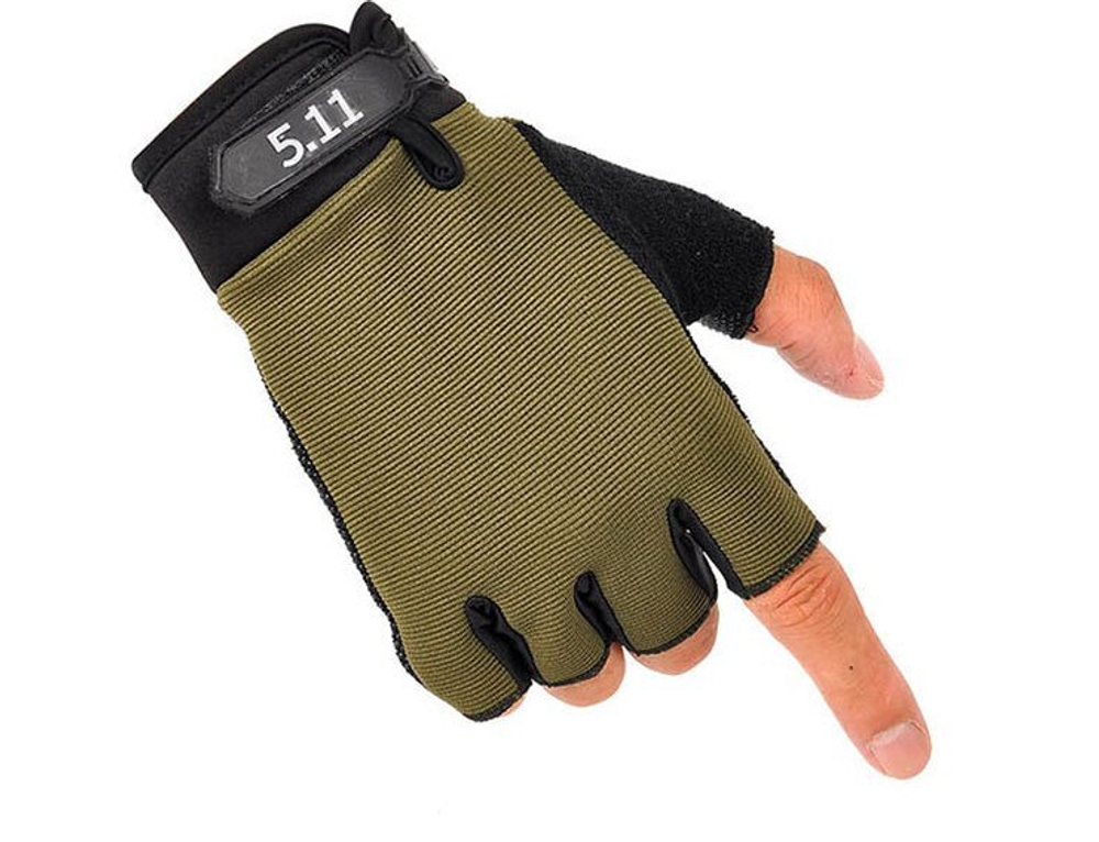 Перчатки без пальцев,(Зеленые) размер XL