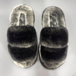 Шлепанцы из меха кролика | Окрас под шиншиллу