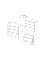 Комод для одежды с ящиками 80х40х77 см