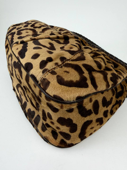 Сумка Valentino Garavani Leopard Pony Hair Leather Shoulder Bag Beige