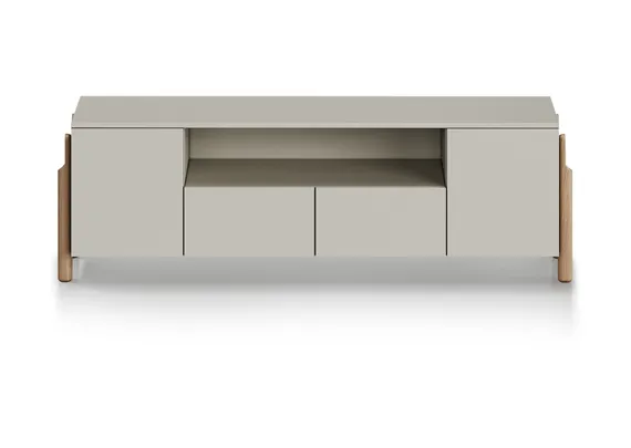 Тумба Basic под ТВ с нишей ширина 170 см (серо-бежевый)