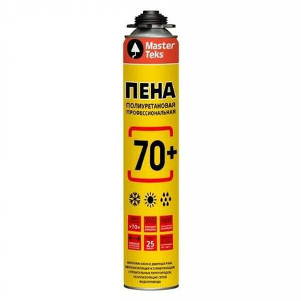Пена монтажная профессиональная MasterTeks PM 70+ всесезонная(890мл)