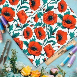 Ткань Ниагара Софт маковая фантазия