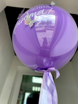 Большой стеклянный шар лаванда №1066