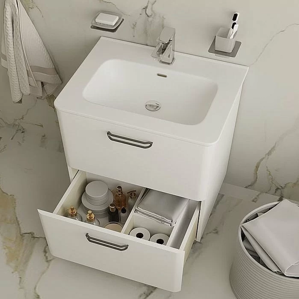 Тумба с раковиной Iddis Brick BRI60WFi95K 60 белая