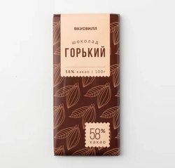 Шоколад горький 58%, 100 гр