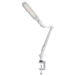 Настольный светильник ЭРА NLED-496-12W-W светодиодный на струбцине белый