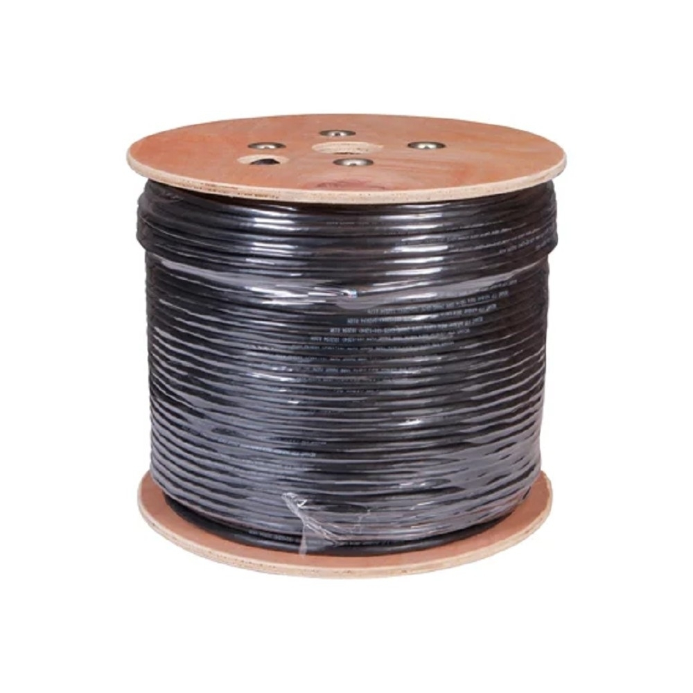 Витая пара Rexant (01-1204-R) Кабель витая пара F / UTP, CAT 5е, PE, 10PR, 24AWG, OUTDOOR, SOLID, черный, 305м