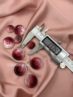 Пуговицы на прокол с градиентом красные