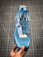 AIR JORDAN 4 RERO X OW BLUE/BLUE/WHITE