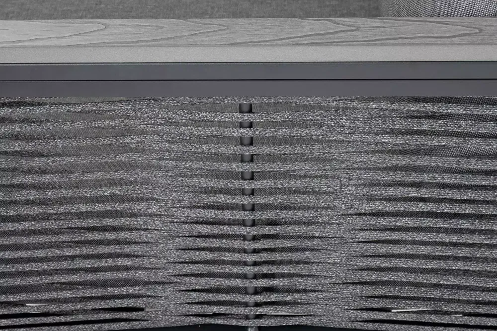 "Париж" угловой модульный диван, каркас из алюминия, цвет серый