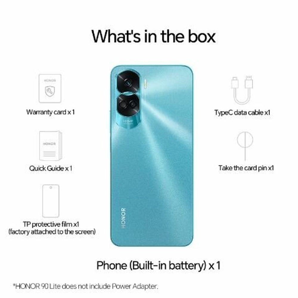 Смартфон HONOR 90 Lite 8/256 ГБ RU, Dual nano SIM, голубой