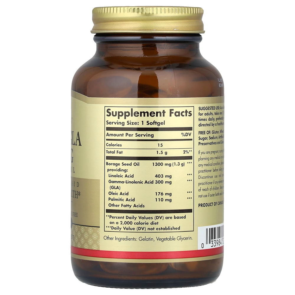 Solgar, Супер ГЛК, масло огуречника, здоровье женщин, 300 мг, 60 мягких желатиновых капсул