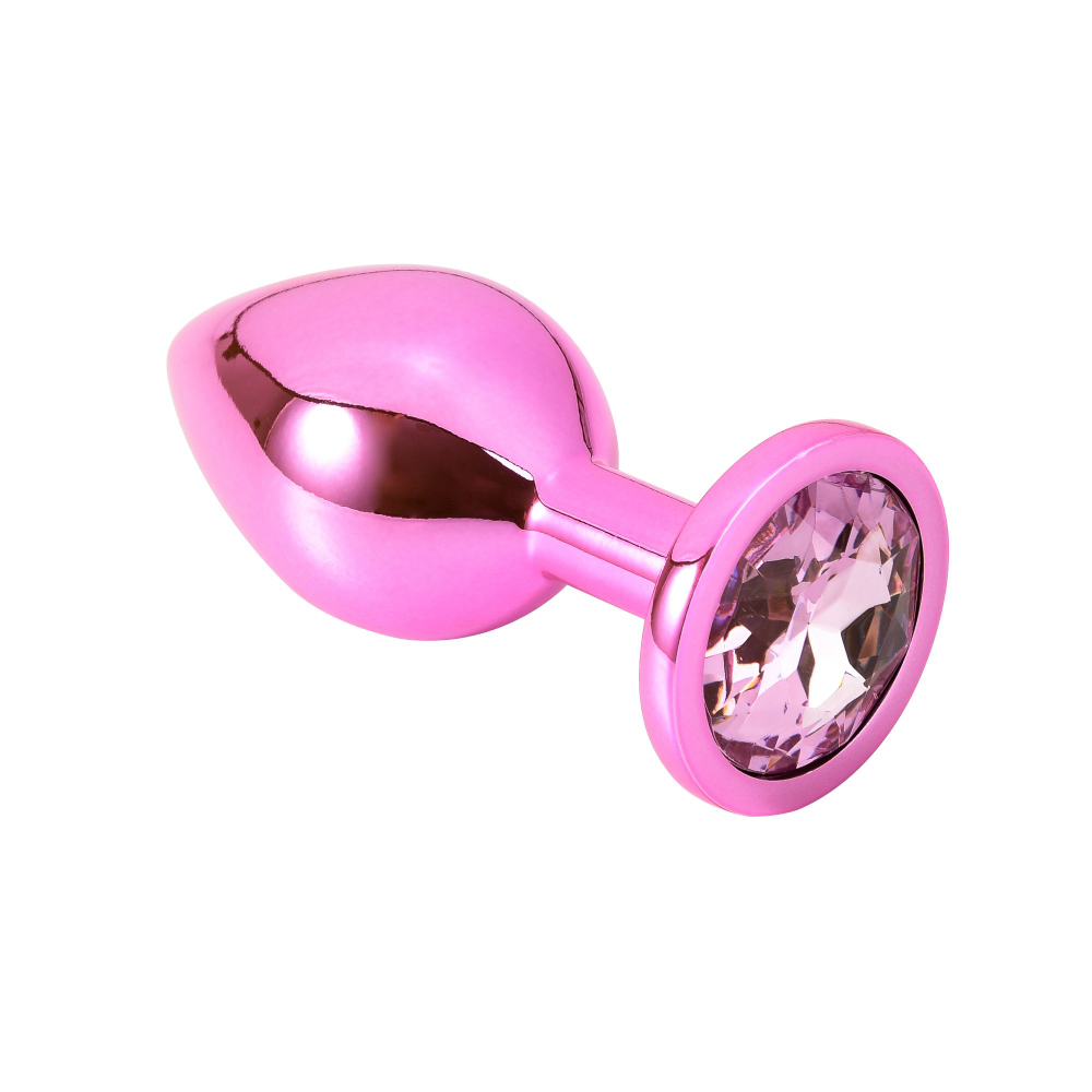 Розовая алюминиевая анальная пробка - 10 см. (Цвет: розовый)