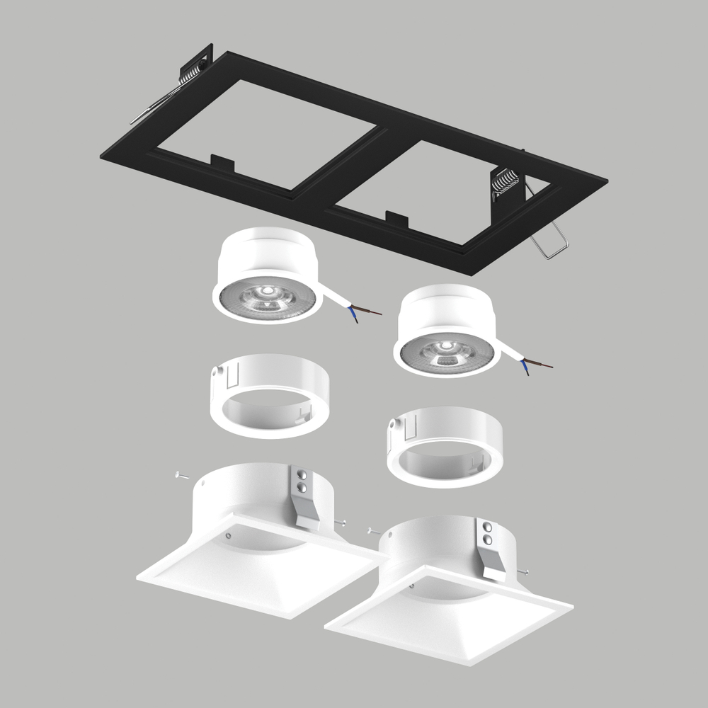 D5270606WMOD Светильник DOMINO QUADRO под LED модуль/лампу МR16 (214527+214506+214506+214006+214006)