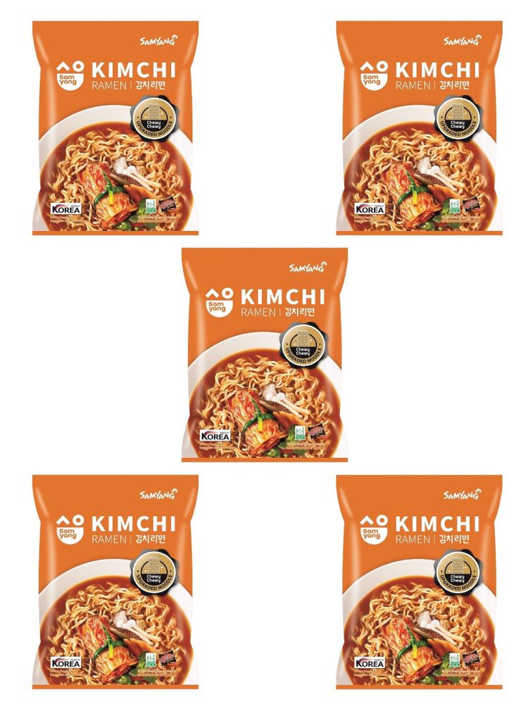 Лапша быстрого приготовления Samyang Kimchi Ramen 80 г x 5 шт