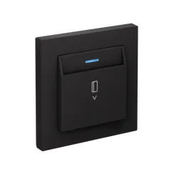 Выключатель карточный AtlasDesign 10А с подсветкой без задержки отключения механизм карбон SE ATN001014