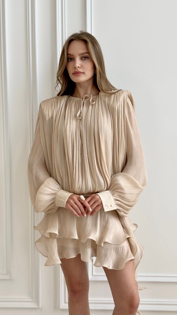 Платье плиссе из шифона 