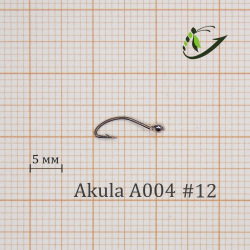 Крючок с напайкой Akula A004 (50 шт/уп)