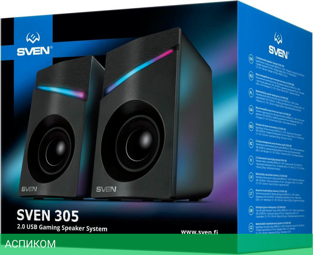 Акустика Sven 305 черный (SV-021665)