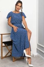 Платье Жара (синее/горох) П13968-16М LT Collection