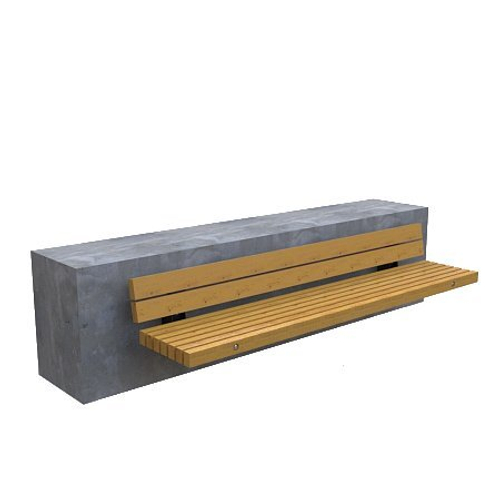 Скамейка Рубин на подпорную стенку