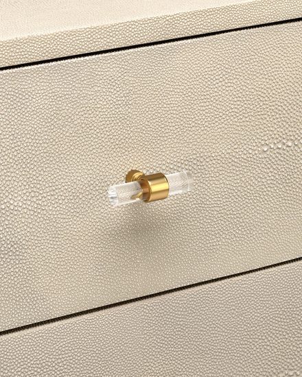 Бежевая прикроватная тумба “Берк”