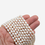 Жемчуг культивированный овальный A Grade, айвори, 5*6-6,5мм