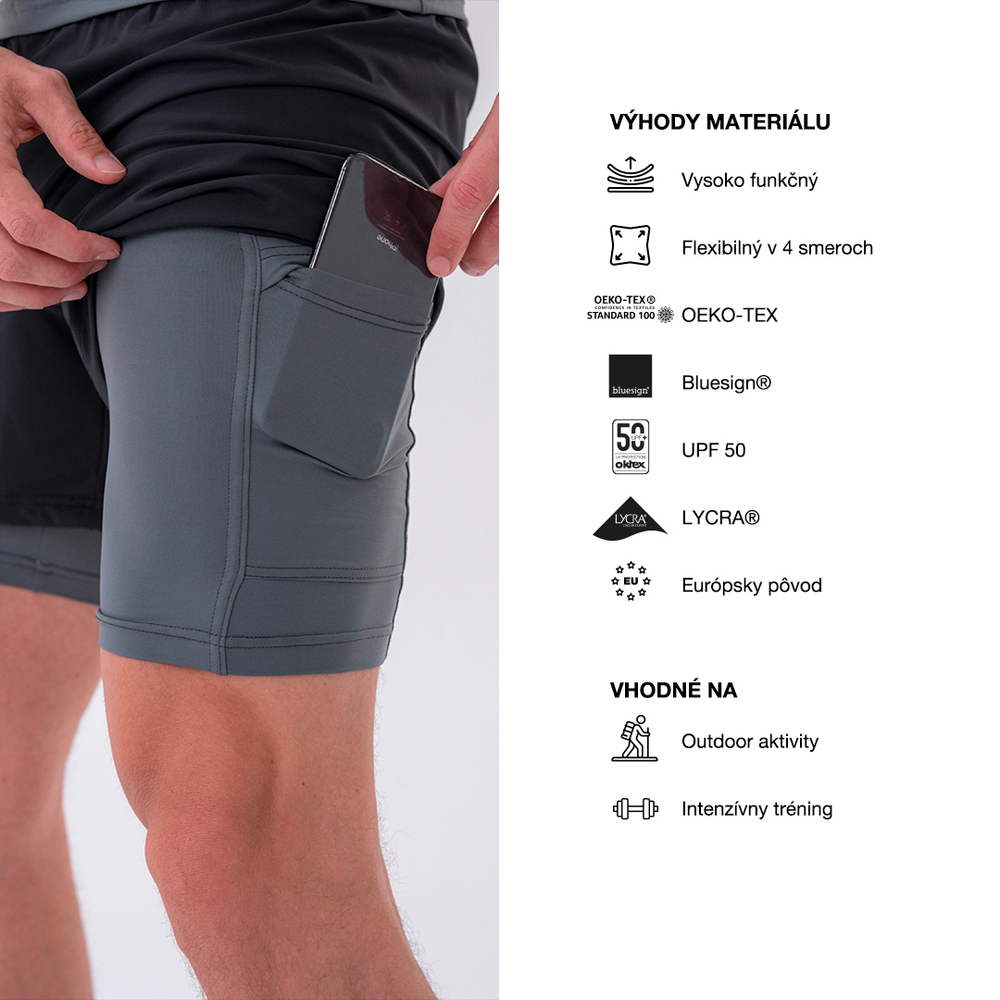 Шорты Double-Layer Shorts with Smart Pockets 318
Черные/ Серые