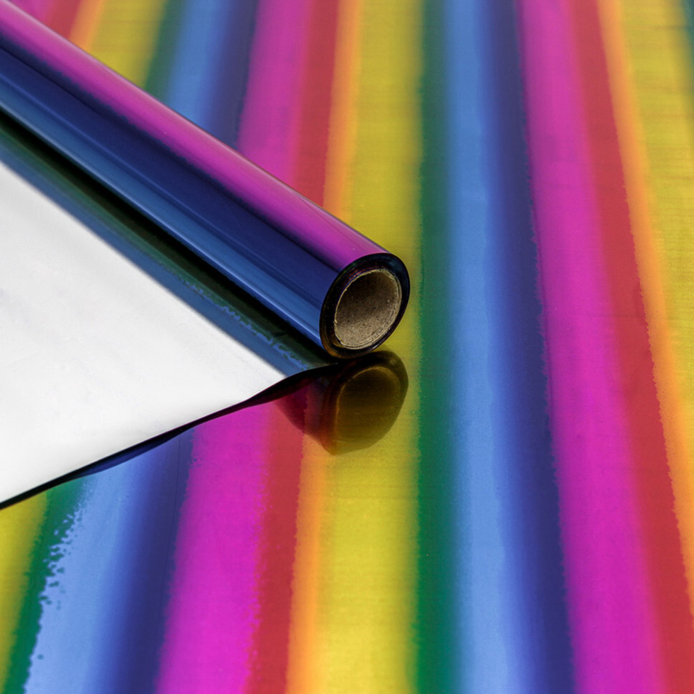 Пленка В рулоне 8.1 м х 70 см "Радуга" голография (Радужный)