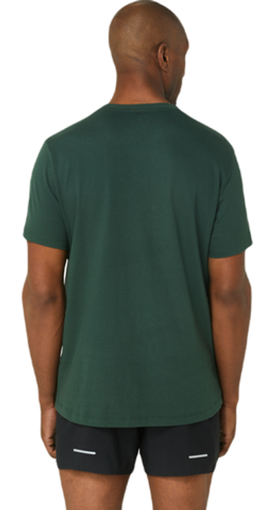 Мужская теннисная футболка Asics Big Logo Tee - rain forest/perfomance black