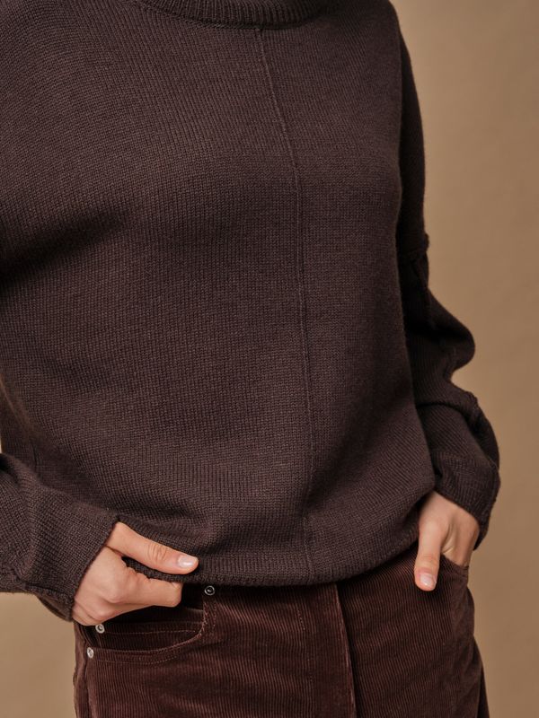 J0428-8092 Джемпер женский, темно-коричневый dbr