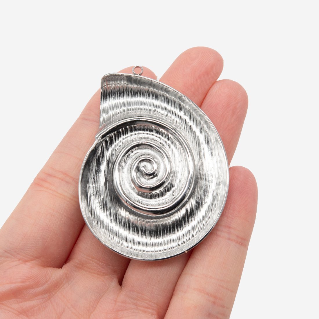 Подвеска крупная "Аммонит" 51*38,5мм, сталь без покрытия