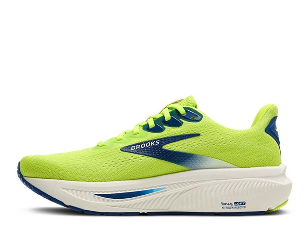 Кроссовки для бега мужские Brooks Ghost 17 Лимонково-Синие